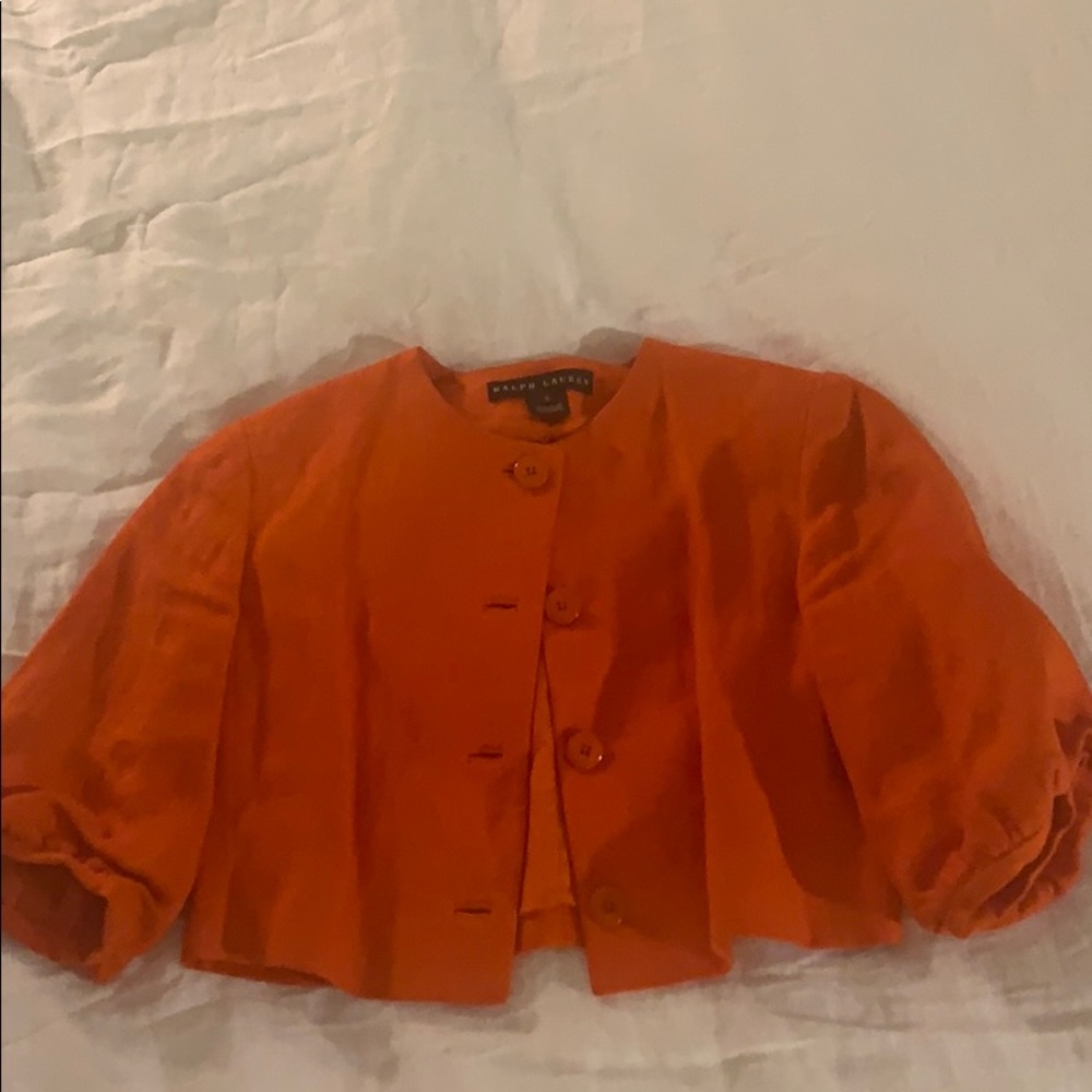 Ralph Lauren Black Label Orange Cropped Jacket